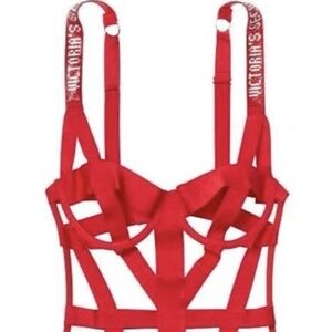 Victoria's Secret Very Sexy Banded Logo Shine Strap Teddy XS